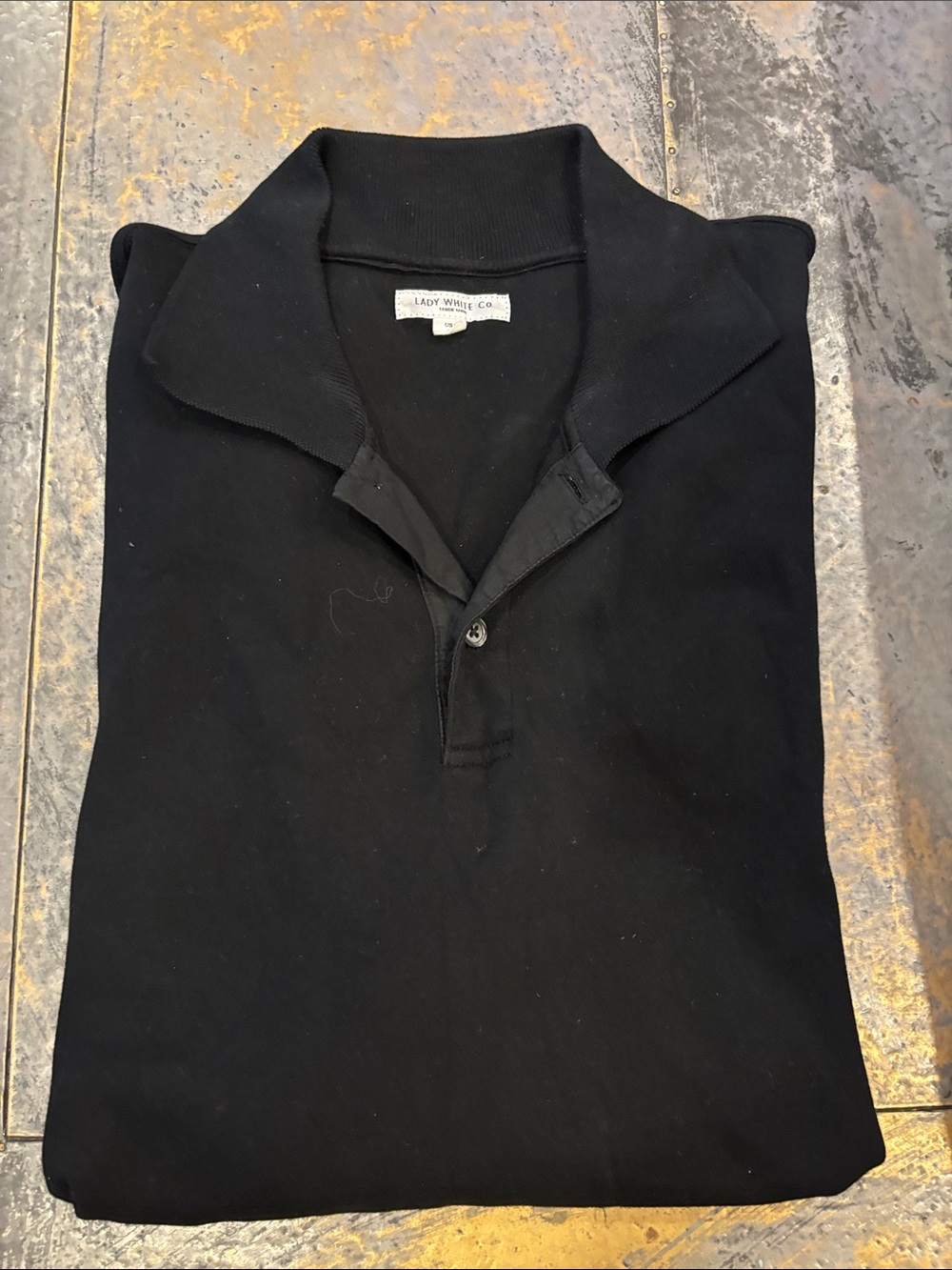 Lady White Co Black Polo Shirt